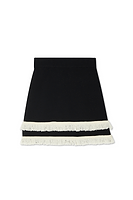 Thumbnail for Black and Cream Fringe Jake Skirt