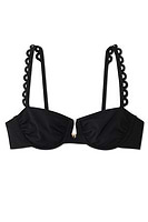 Thumbnail for Broderie Black Bikini Top