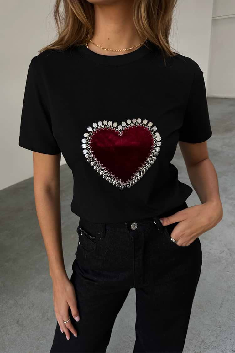 Black Heart Baby T Shirt