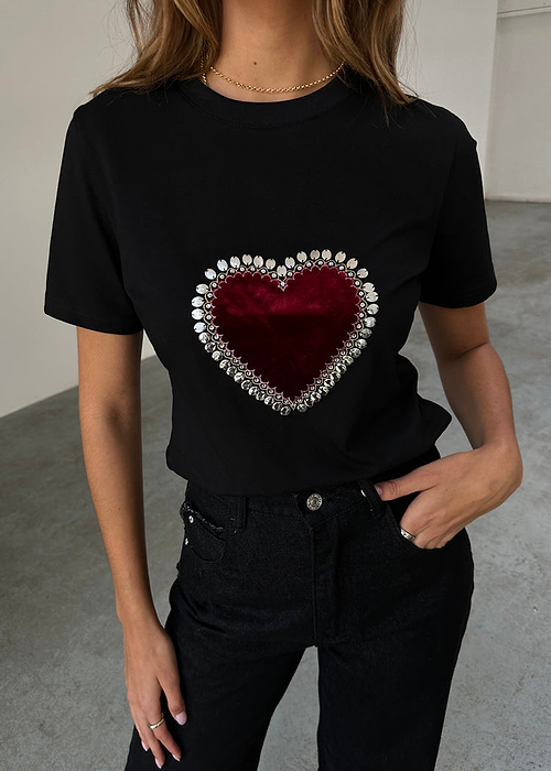 Black Heart Baby T Shirt