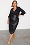 Black Vegan Leather Jaspre Skirt