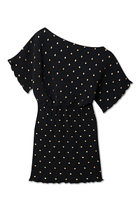 Thumbnail for Black Plisse Mini Tilly Dress