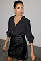 Black Vegan Leather Mini Jaspre Skirt
