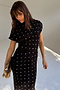 Black Plisse Desiree Dress