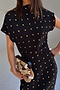 Black Plisse Desiree Dress