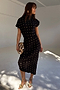 Black Plisse Desiree Dress