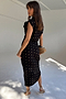 Black Plisse Desiree Dress
