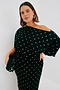Black Tilly Plisse Dress with Gold Fleck