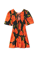 Thumbnail for Black Poppy Mini Nara Dress