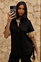 Black Raffia Shirt