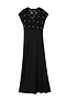 Black Crochet Shell Elodie Dress