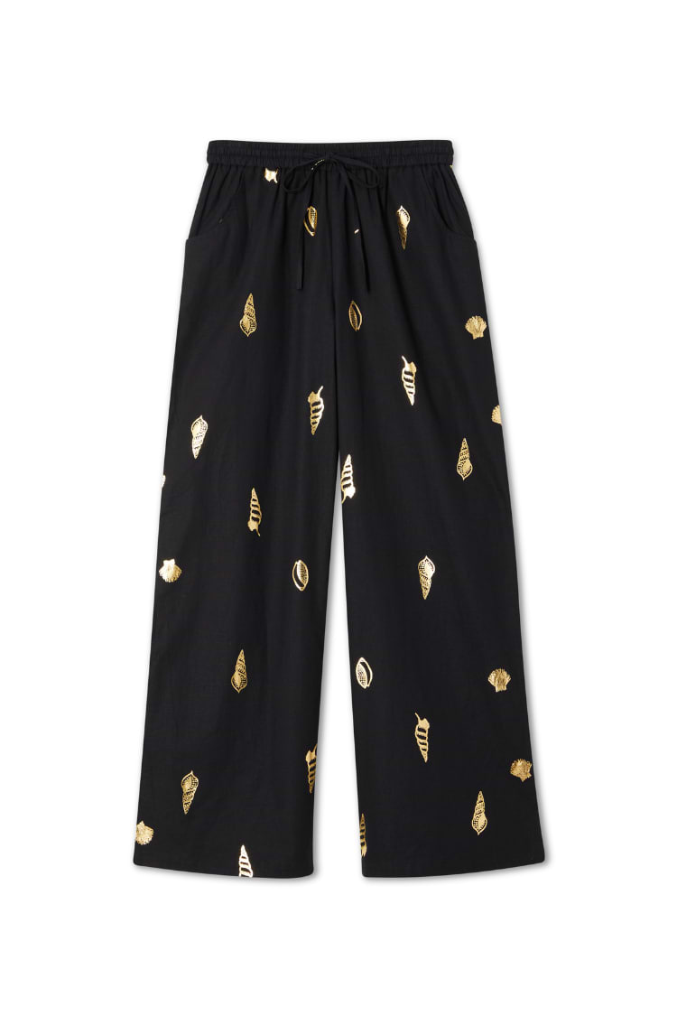 Black Shell Elissa Trousers Petite