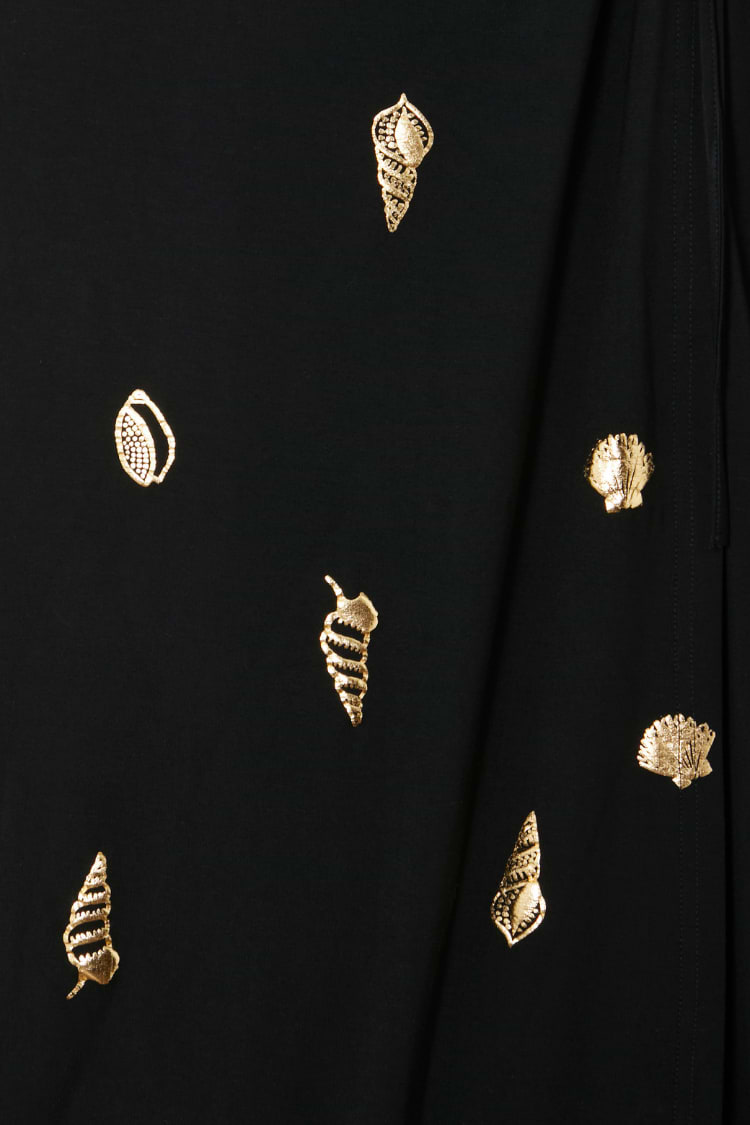 Black Shell Midi Leia Dress Petite