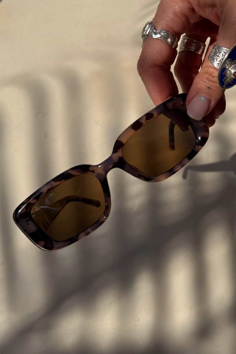 Tortoise Shell Rectangle Sunglasses