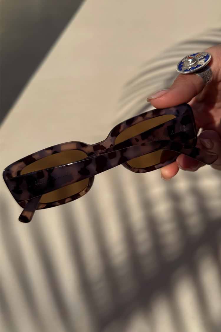 Tortoise Shell Rectangle Sunglasses