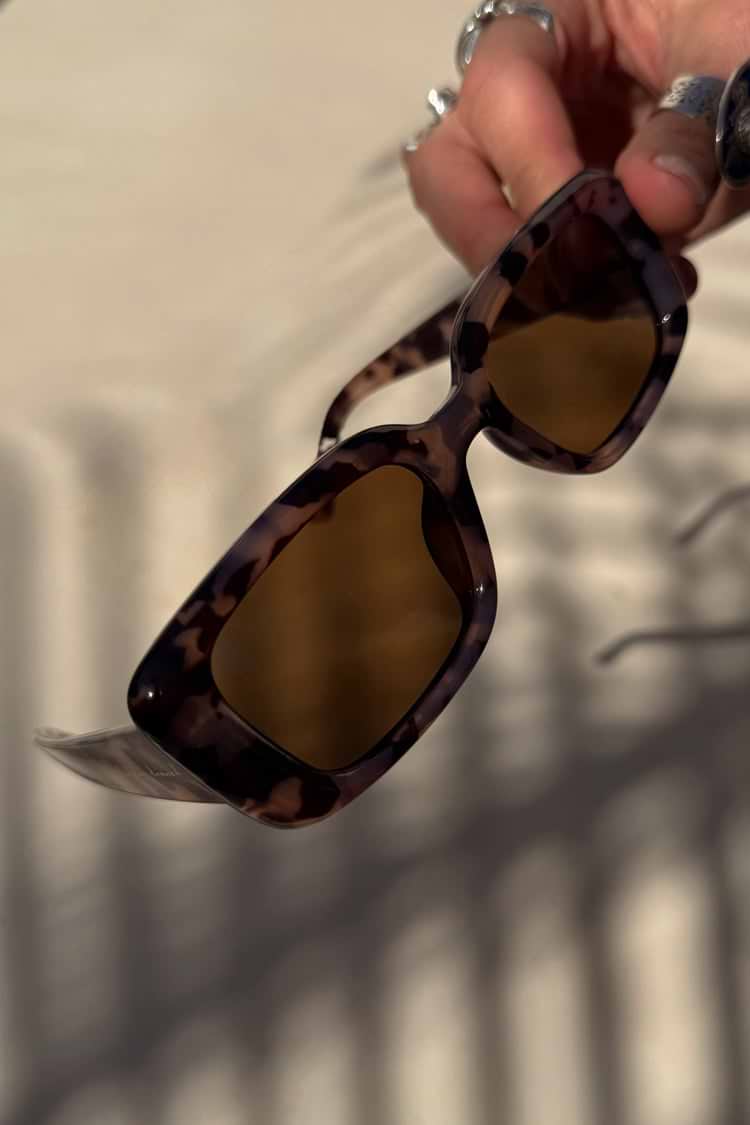 Tortoise Shell Rectangle Sunglasses