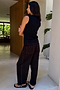 Black Studded Barrel Jeans