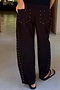 Black Studded Barrel Jeans