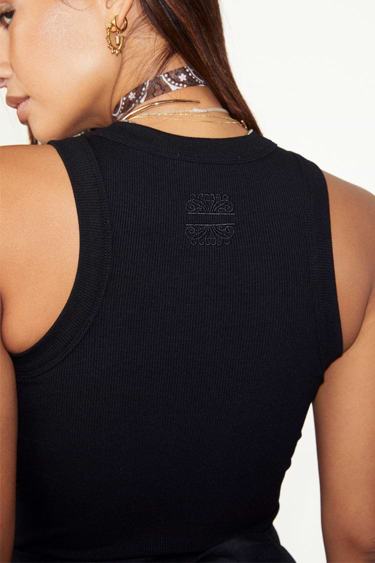 Black Ribbed Tank – Never Fully Dressed
