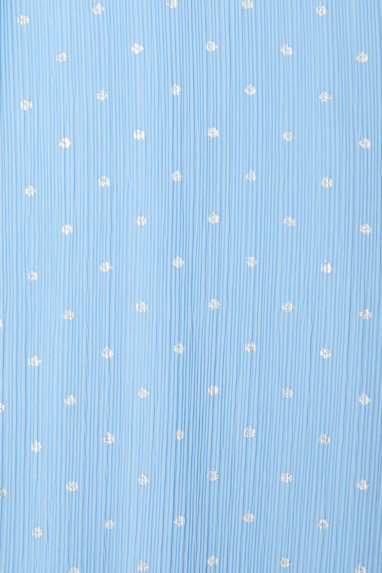 Blue Plisse Chloe Dress