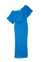 Thumbnail for Blue Jacquard Tilly Dress Petite