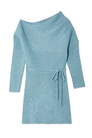 Thumbnail for Blue Rib Knit Mini Tilly Dress