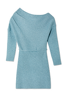 Thumbnail for Blue Rib Knit Mini Tilly Dress