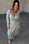 Blue Lottie Wrap Dress