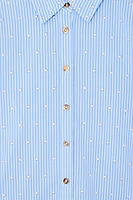 Thumbnail for Blue Stripe Tie Back Shirt