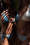 Embellished Sun Triangle Bikini Top