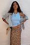 Ice Blue Ribbed Tank Top