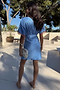 Blue Jacquard Mini Thea Dress Petite