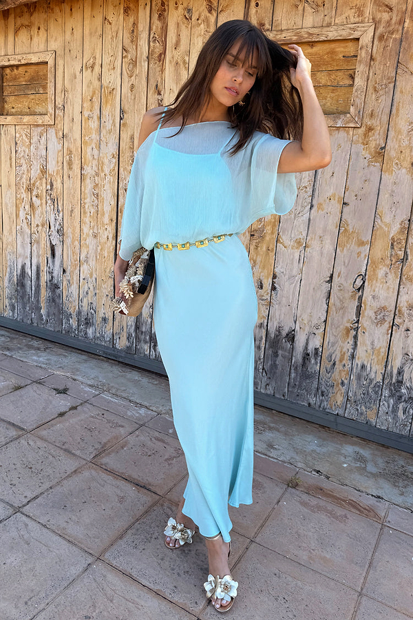 Blue Chiffon Tilly Dress