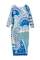 Thumbnail for Blue Tropical Lagoon Jem Dress