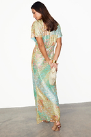 Thumbnail for caption_Model wears Pastel Boho Elodie Dress in UK size 10/ US 6