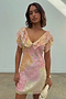 Pink Boho Mini Tilda Dress