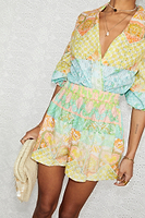 Thumbnail for caption_Model wears Boho Elissa Shorts in UK size 10/ US 6