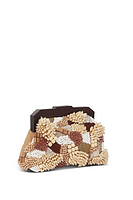 Thumbnail for Brown Beaded Clutch Bag
