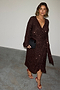Chocolate Sequin Vienna Dress Petite