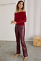 Bordeaux Vegan Leather Trouser