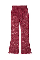 Thumbnail for Burgundy Lace Trousers Petite
