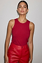 Deep Red Rib Tank Top
