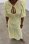 Butter Yellow Shirred Nara Dress
