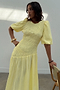 Butter Yellow Shirred Nara Dress