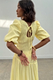 Butter Yellow Shirred Nara Dress
