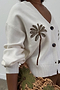 Embroidered Palm Boob Cardigan