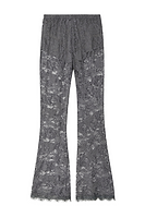 Thumbnail for Charcoal Lace Trousers Petite