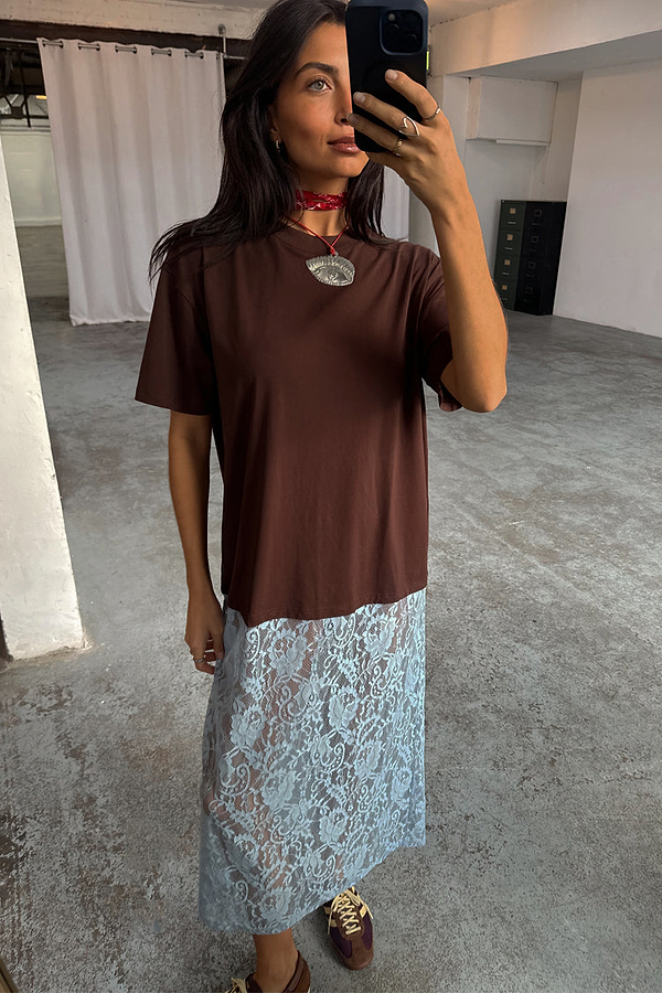 Chocolate Cara T Shirt Dress
