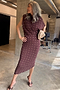 Chocolate Plisse Desiree Dress