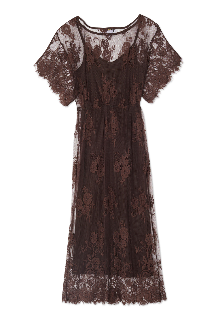 Chocolate Lace Tilly Dress